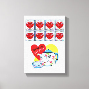 Stretched Canvas Print Valentine's Day Vintage