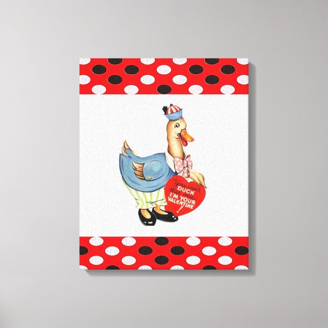 Stretched Canvas Print Valentine's Day Vintage (Front)