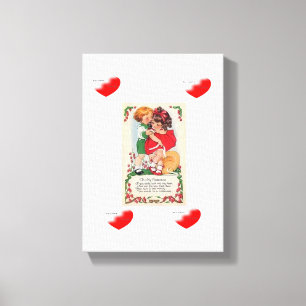 Stretched Canvas Print Valentine's Day Vintage