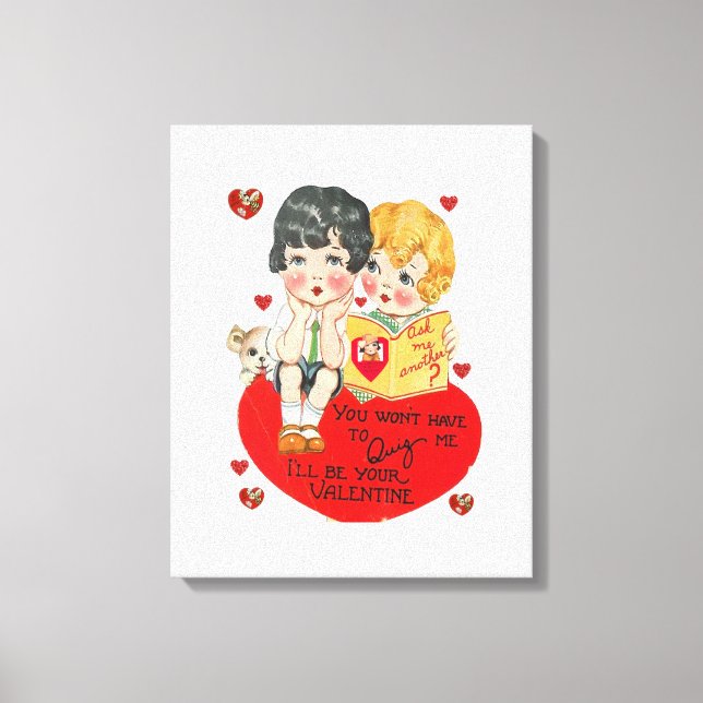 Stretched Canvas Print Valentine's Day Vintage (Front)