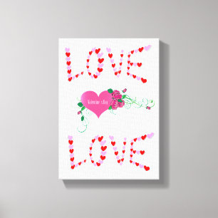 Stretched Canvas Print Valentine's Day Vintage
