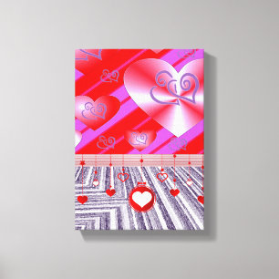 Stretched Canvas Print Valentine's Day Vintage