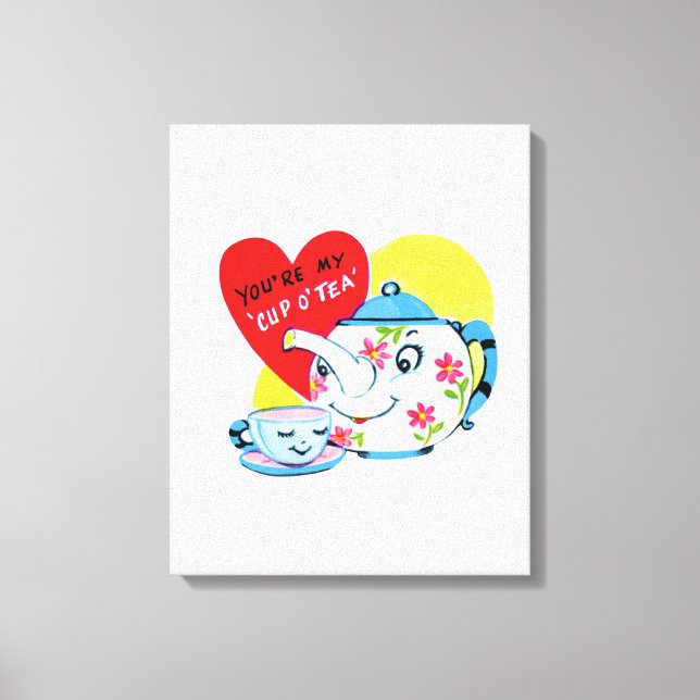 Stretched Canvas Print Valentine's Day Vintage (Front)
