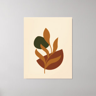 Stretched Canvas Print With Monogram Modern Boho
