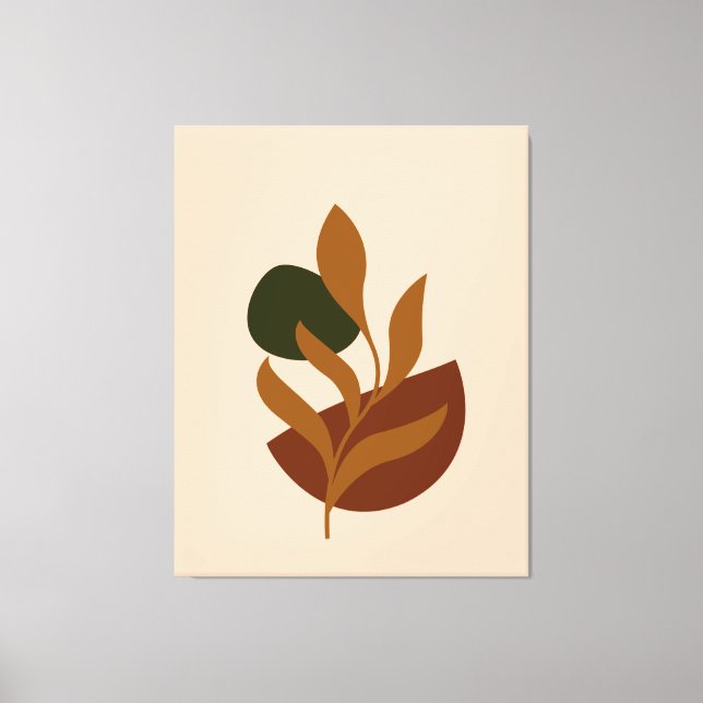 Stretched Canvas Print With Monogram Modern Boho (Front)