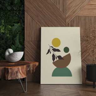 Stretched Large Finished Boho Modern Wall Art