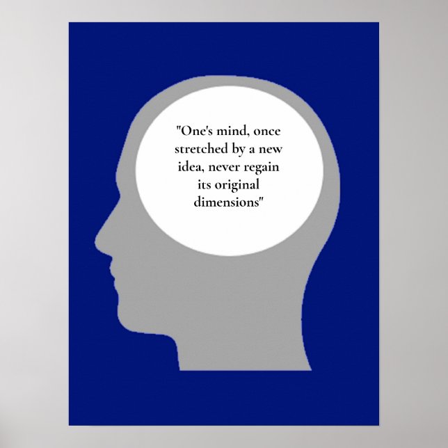 Stretched mind idea quote poster (Front)