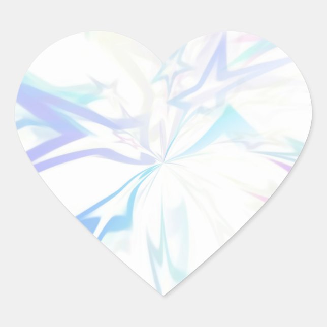 Stretched Stars Heart Sticker (Front)
