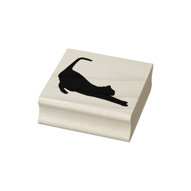 Stretching Cat Art Stamp (Stamp)