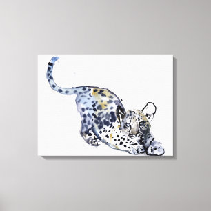 Stretching Cub Canvas Print
