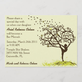 Stretching My Limbs Bar Mitzvah Invitation