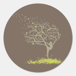 Stretching My Limbs Classic Round Sticker