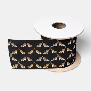 Stretching Yoga Cats Ribbon Satin Ribbon