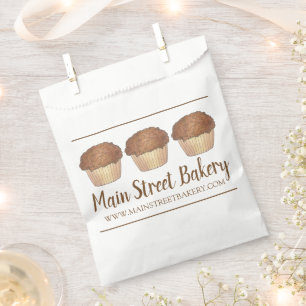 Streusel Crumb Muffin Baked By Bakery Baker Food Favour Bags