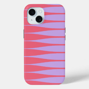 Striation Hot Pink and Lilac iPhone 15 Case