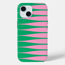 Striation Pink and Green iPhone Case