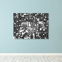 Strictly Black & White DUO Stretched Canvas Print