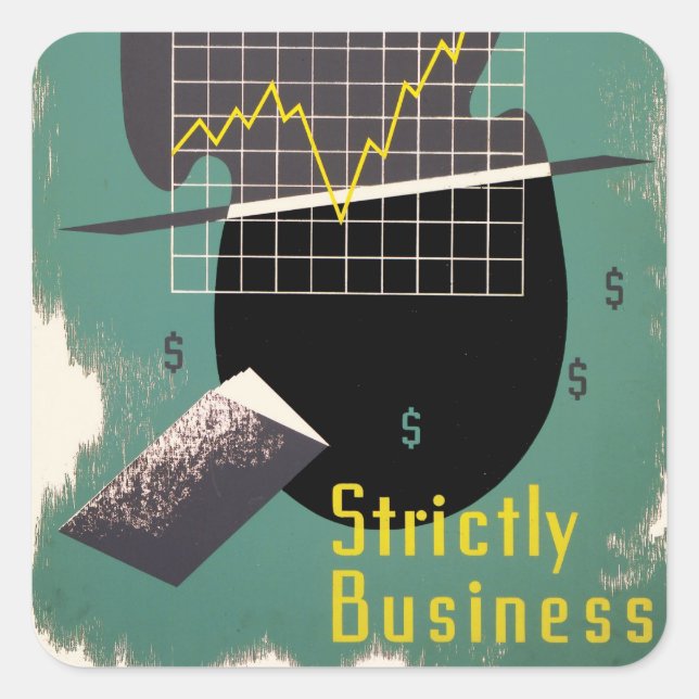 Strictly Business Square Sticker (Front)