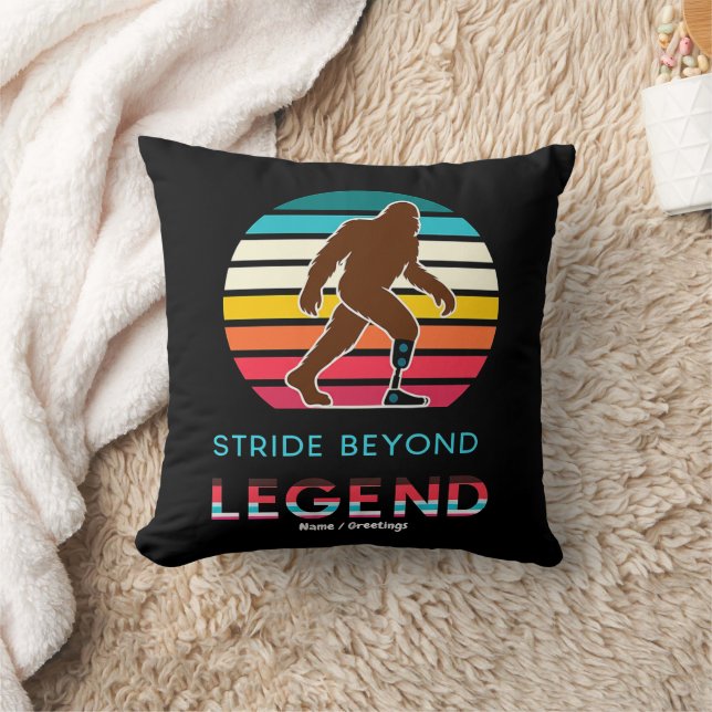 Stride Beyond Legend Sasquatch Amputee Vintage  Cushion (Blanket)