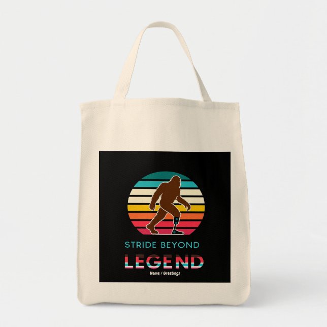 Stride Beyond Legend Sasquatch Amputee Vintage  Tote Bag (Front)