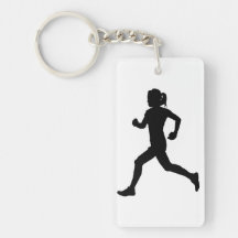 Stride in Grace: Female Marathon Runner Silhouette