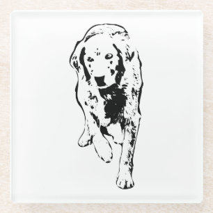 Stride of Loyalty in Fall Ink Glass Coaster