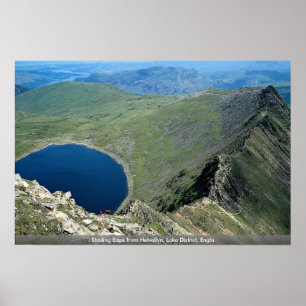 Striding Edge from Helvellyn, Lake District, Engla Poster