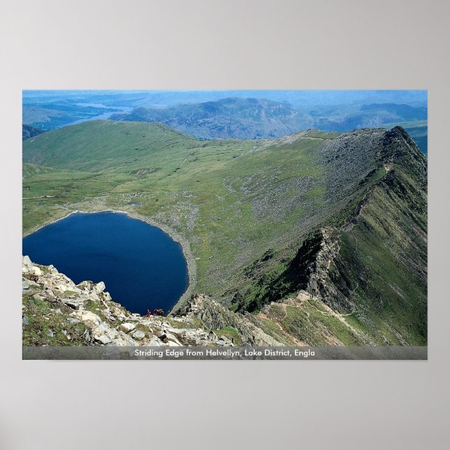 Striding Edge from Helvellyn, Lake District, Engla Poster (Front)