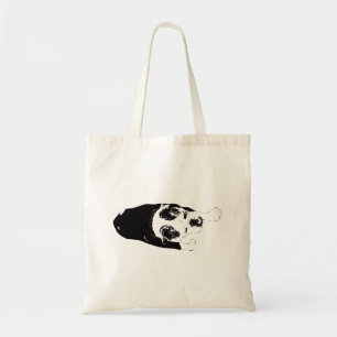 Striding Ink Dog Powers Up Seasonal Errands Tote Bag