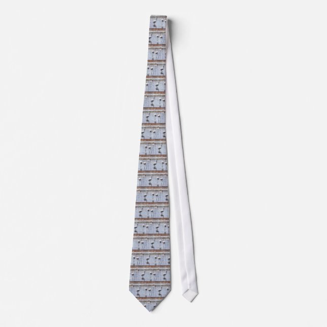 Strike A Pose Flamingo Watercolor Tie (Front)