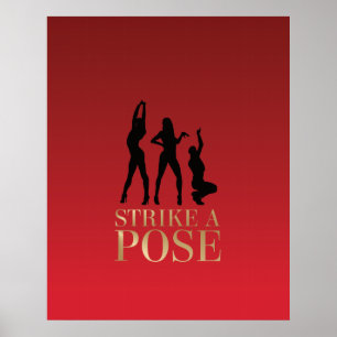 Strike a Pose: Vogue Silhouette Dance Art Poster