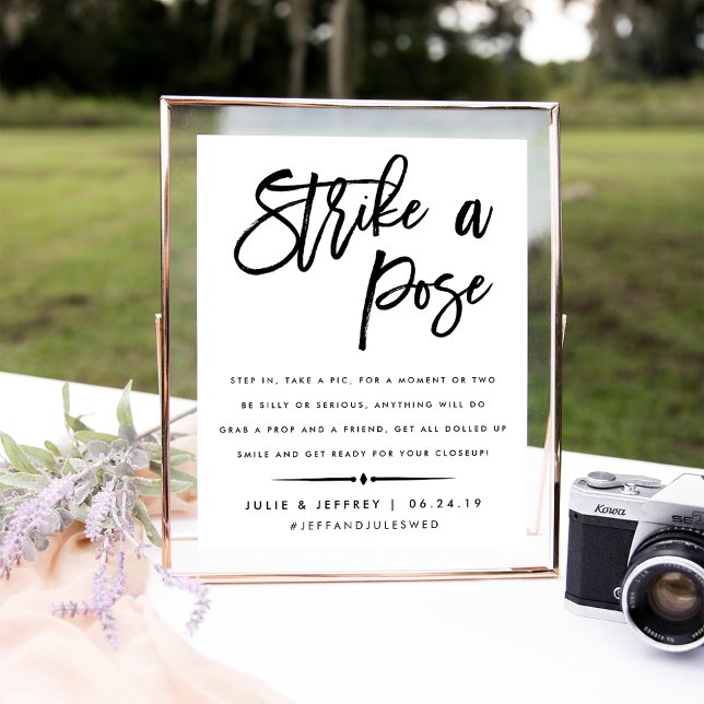 Strike a Pose | Wedding Photo Booth Poster (Creator Uploaded)