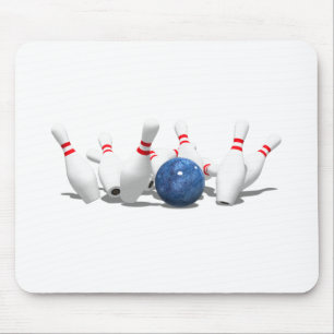 Strike! Bowling Ball & Pins: Mouse Mat