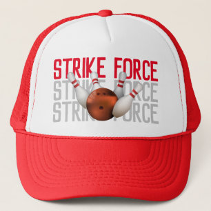 Strike Force Bowler Bowling League Trucker Hat