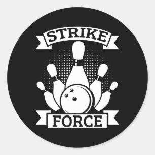 Strike Force Bowling Excellence Classic Round Sticker
