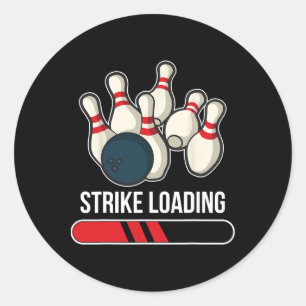 Strike Loading Bowling Classic Round Sticker