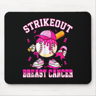 Strike Out Breast Cancer Awareness Baseball Drip P Mouse Mat