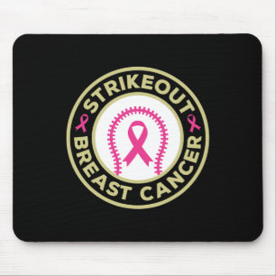 Strike Out Breast Cancer Awareness Baseball Fighte Mouse Mat
