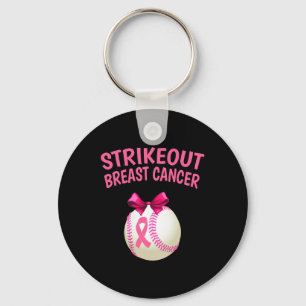 Strike Out Breast Cancer Awareness - Baseball Pink Key Ring