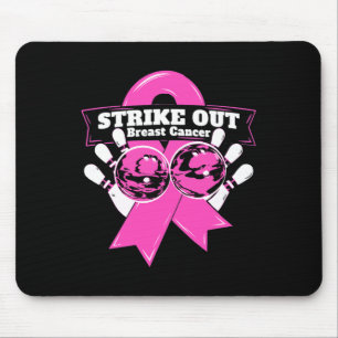 Strike Out Breast Cancer Awareness Bowling Fighter Mouse Mat