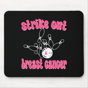 Strike Out Breast Cancer Awareness Day Pink Ribbon Mouse Mat