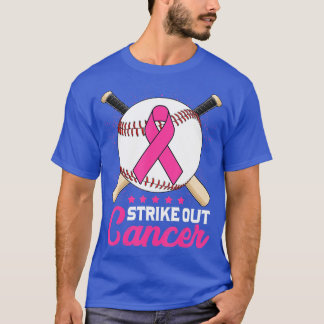 Strike Out Breast Cancer Awareness Day Pink Ribbon T-Shirt