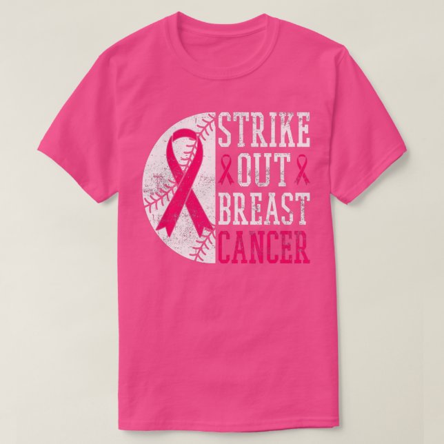 Strike out Breast Cancer Awareness Day Softball Pi T-Shirt (Design Front)