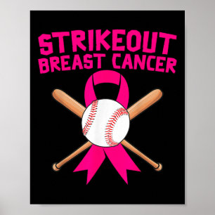 Strike Out Breast Cancer Awareness Sell Fighters Poster