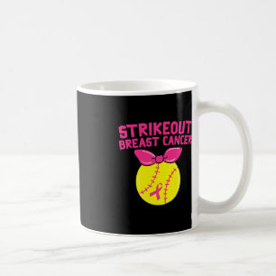 Strike Out Breast Cancer Awareness Softball Fighte Coffee Mug