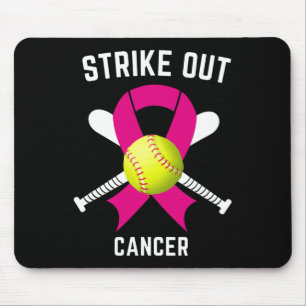 Strike Out Breast Cancer Awareness Softball Fighte Mouse Mat