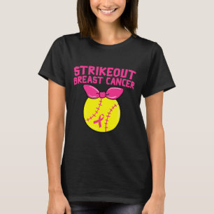 Strike Out Breast Cancer Awareness Softball Fighte T-Shirt