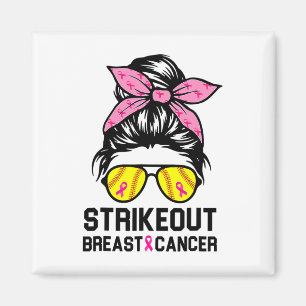 Strike Out Breast Cancer Awareness Softball Mum Wo Magnet