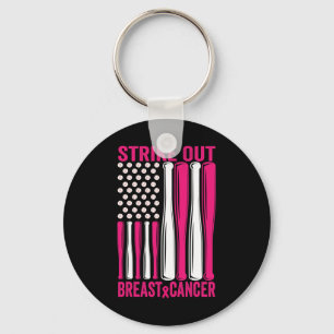 Strike Out Breast Cancer Awareness Softball Us Fla Key Ring