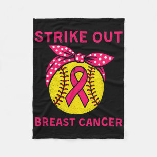 Strike Out Breast Cancer Awareness Softll Coquette Fleece Blanket